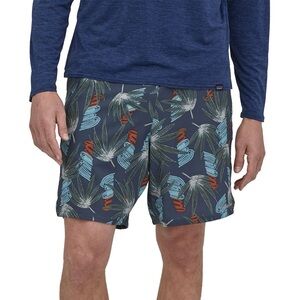 PATAGONIA Nine TRAILS SHORTS 8” Navy Tropical Ecuador Floral Size M